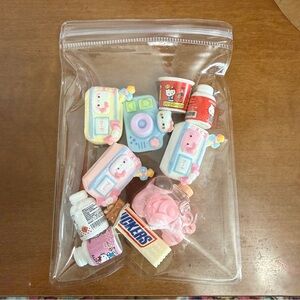 Cute Miniature Toy Set in Clear Bag for DIY projects 10 pieces